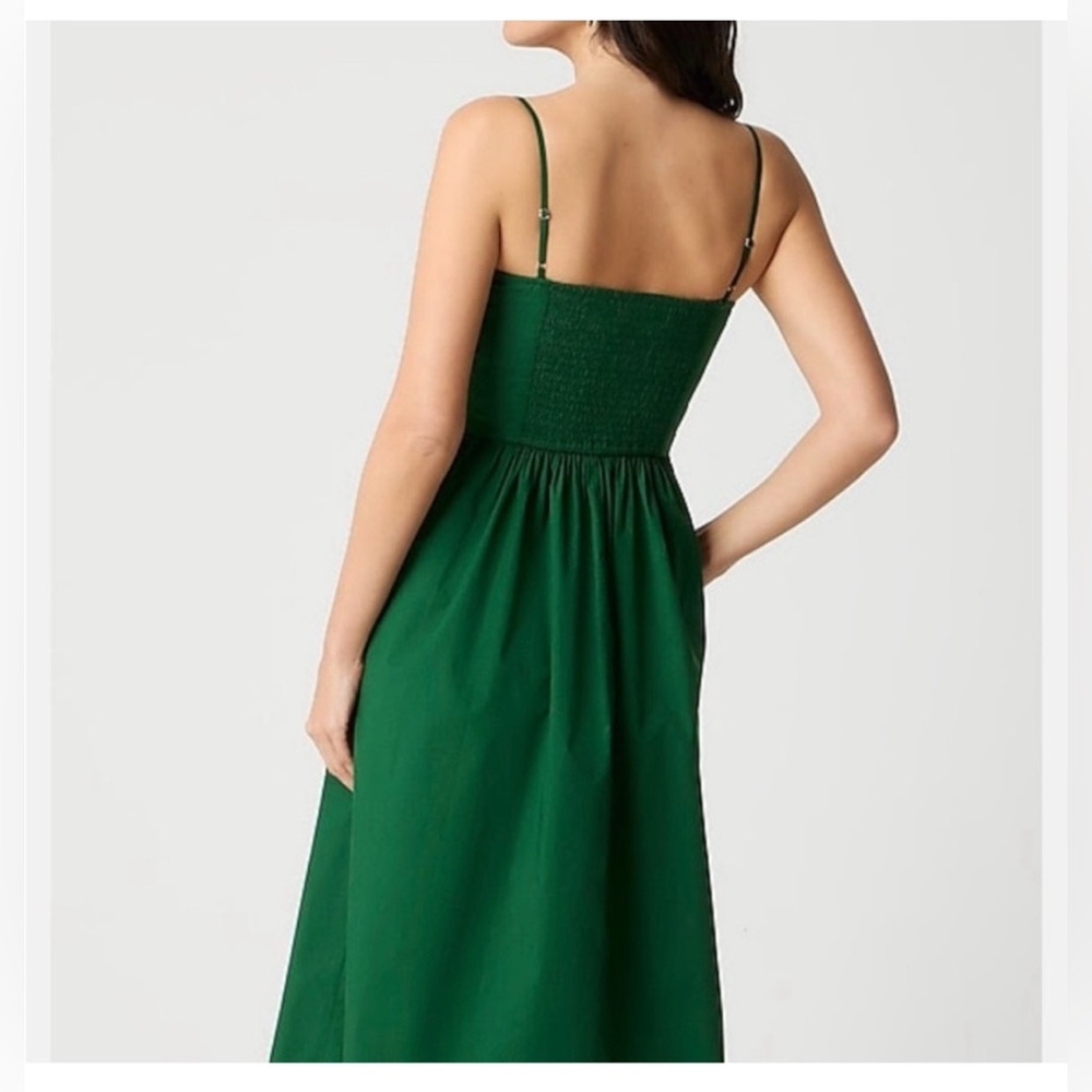 New J.Crew Scallop-trim button-front midi dress Size 6 - Picture 2 of 12